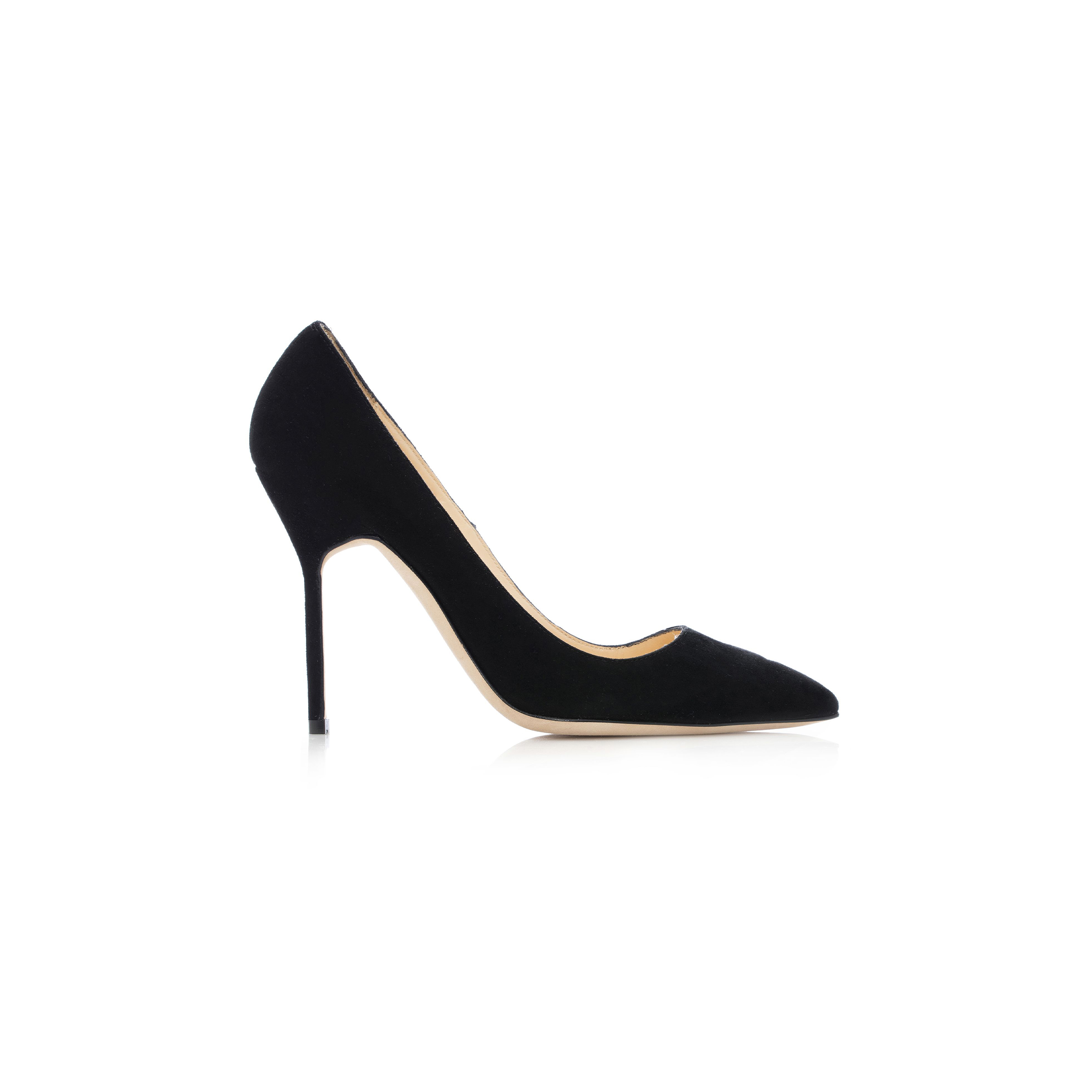 MANOLO BLAHNIK BB BLACK SUEDE POINTED TOE PUMPS 9XX-0417-0016
